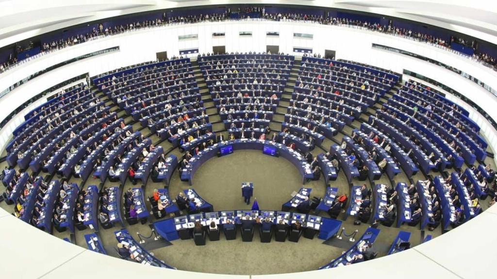 Una de las cámaras del Parlamento Europeo