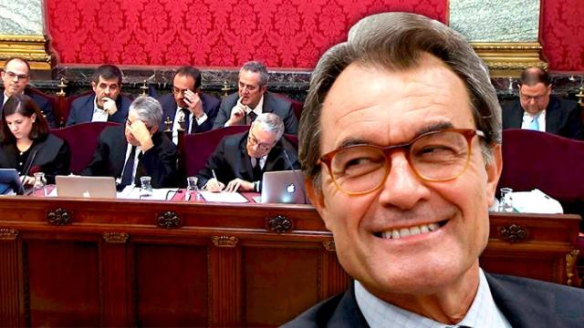 Artur Mas en el juicio por el 1-O / FOTOMONTAJE DE CG