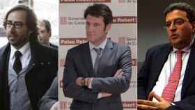 De izquierda a derecha, el penalista José Ángel González Franco; el presidentede Teyco, Jordi Sumarroca; y el abogado fiscalista Diego Artacho