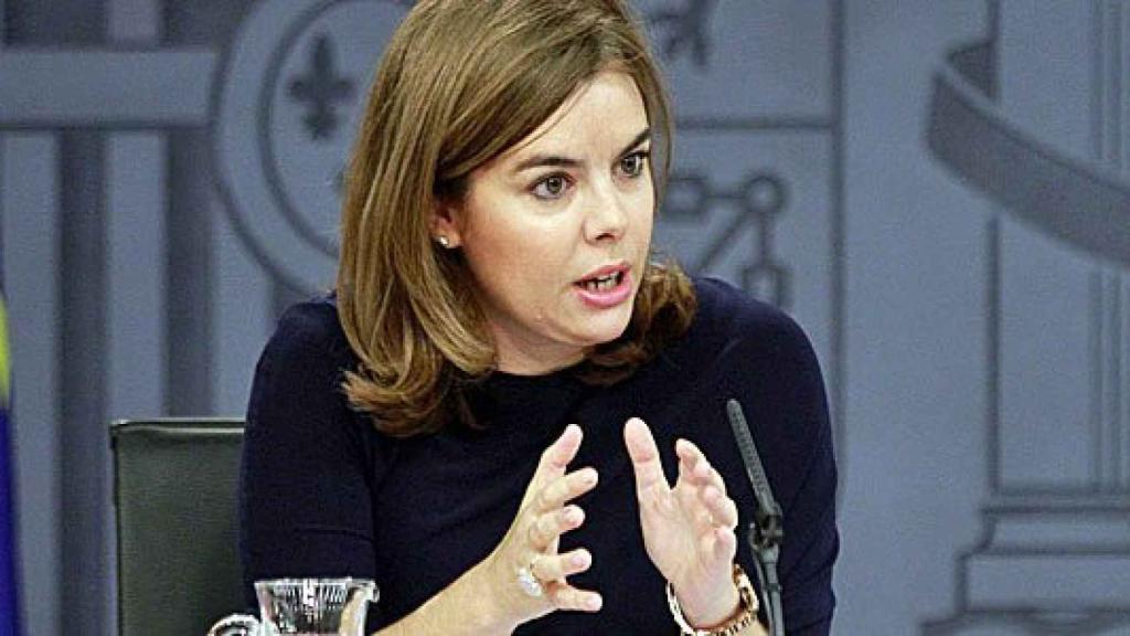 La vicepresidenta del Gobierno, Soraya Sáenz de Santamaría