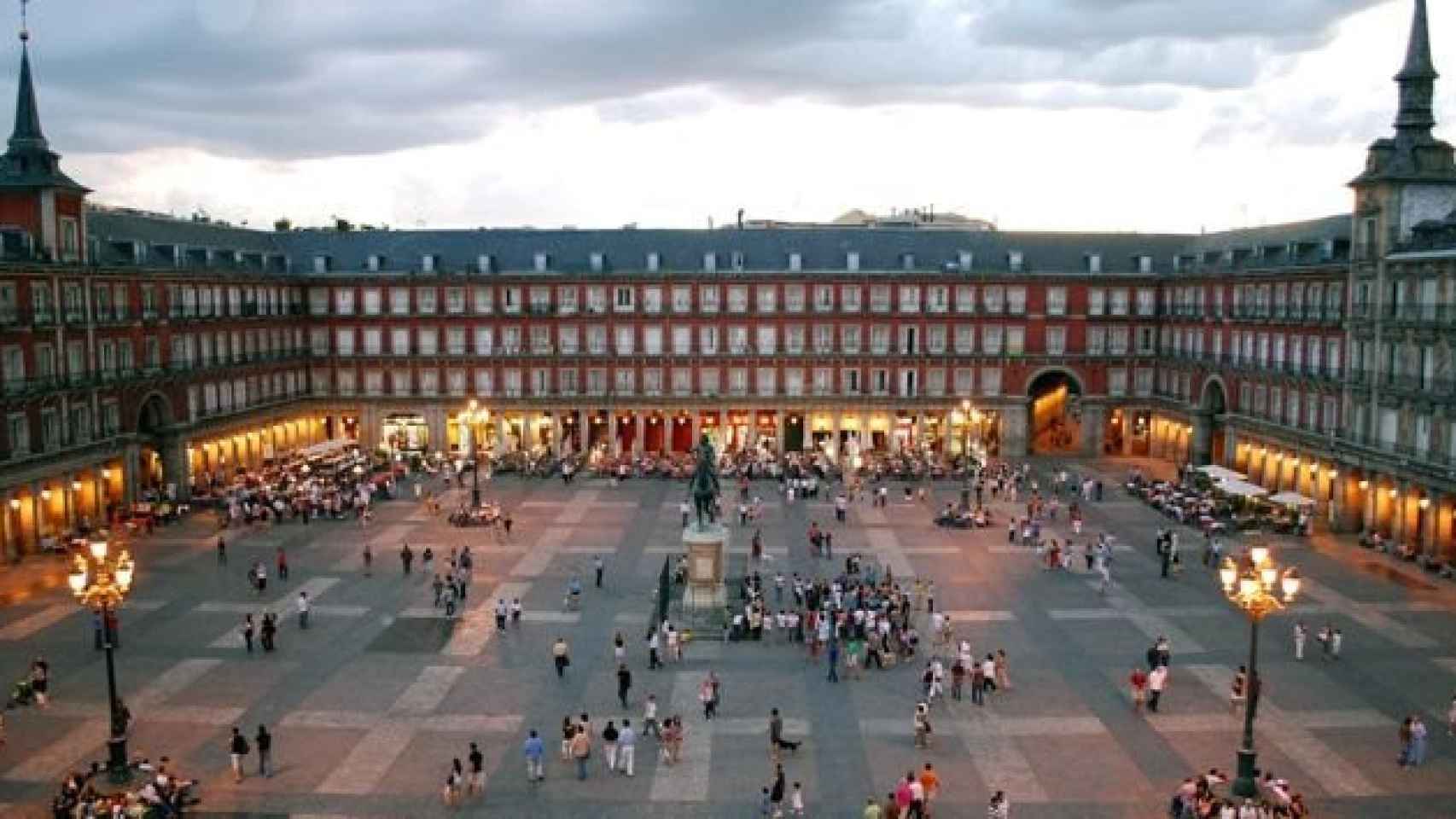 Una panorámica de la Plaza Mayor de Madrid.