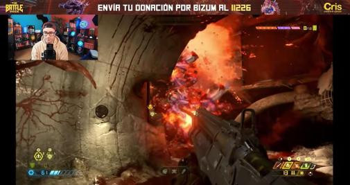 El 'gamer' Ray Bacon durante una retransmisión en vivo mientras juega a 'The Battle Inside' / YOUTUBE