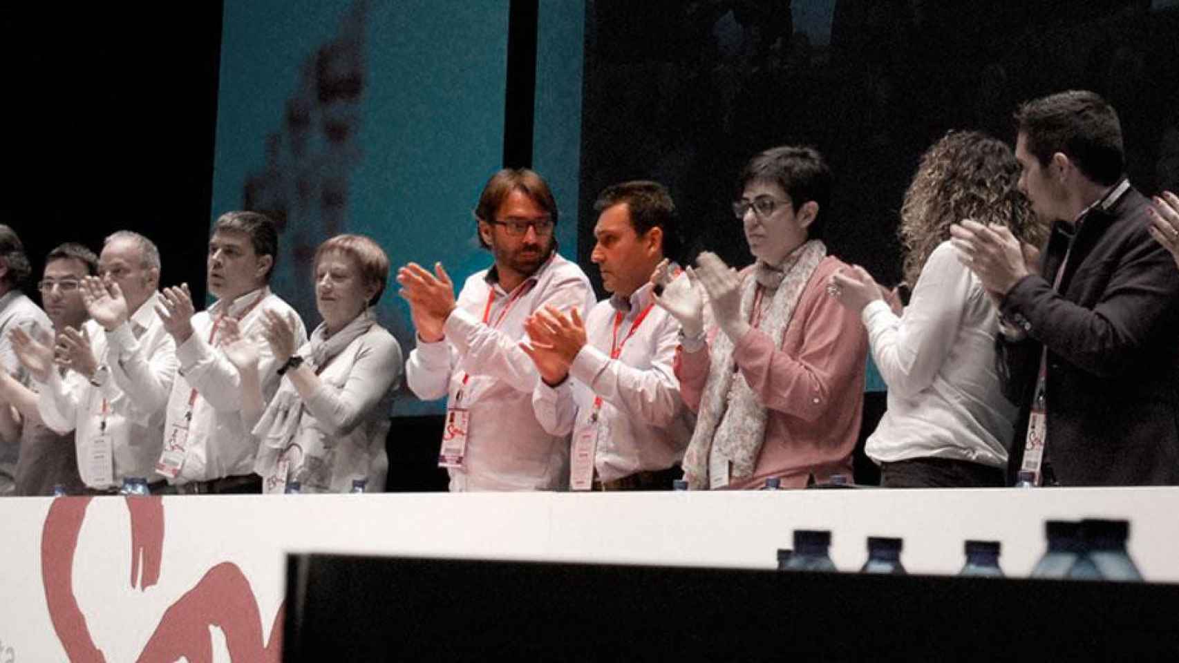 El secretario general de UGT de Cataluña, Camil Ros (i), y el presidente del sindicato, Matías Carnero (d), en el congreso de 2016 en el que fueron elegidos / UGT