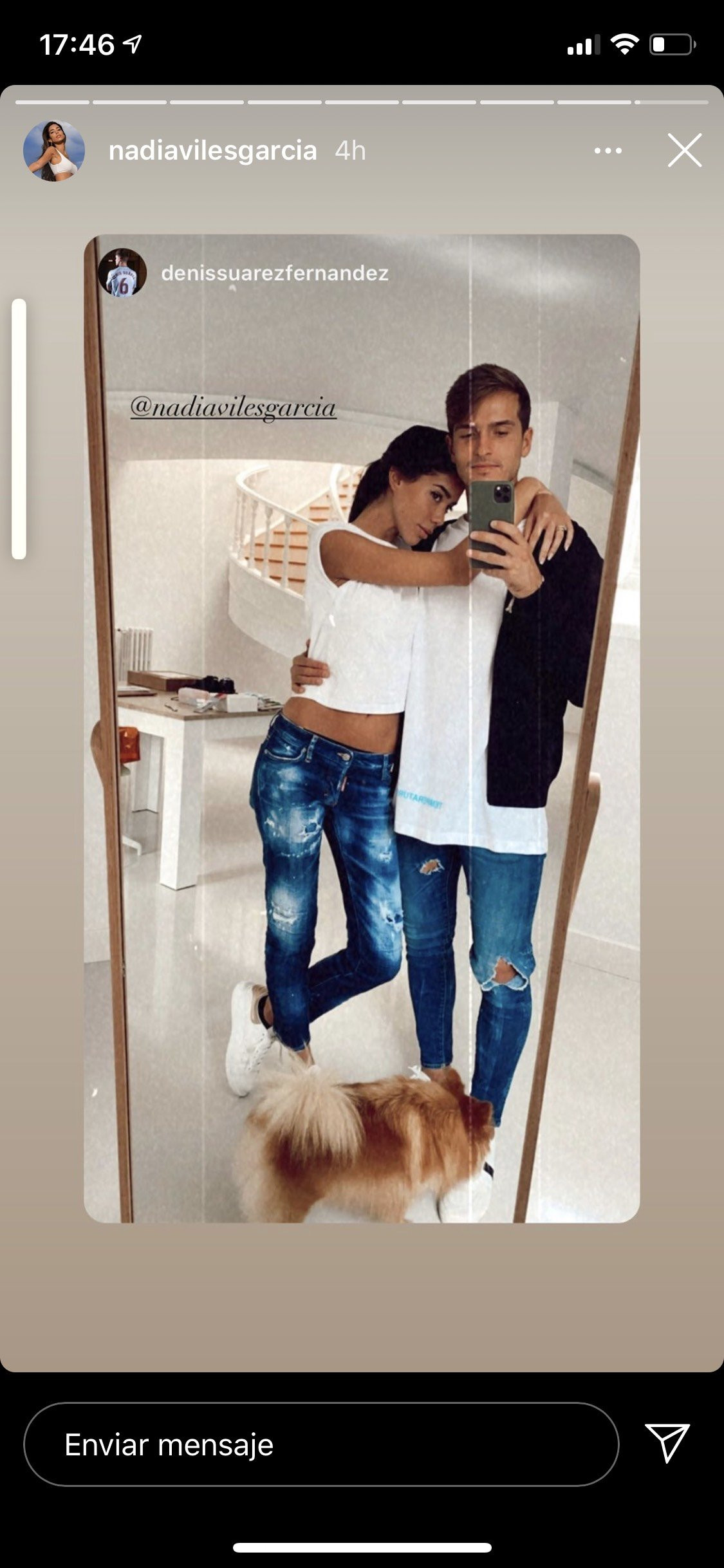 Nadia Avilés y Denis Suárez juntos