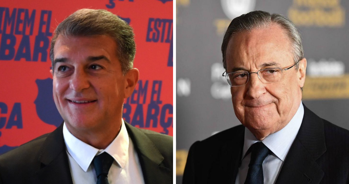 Joan Laporta y Florentino Pérez en un fotomontaje. Barça y Madrid / Culemanía