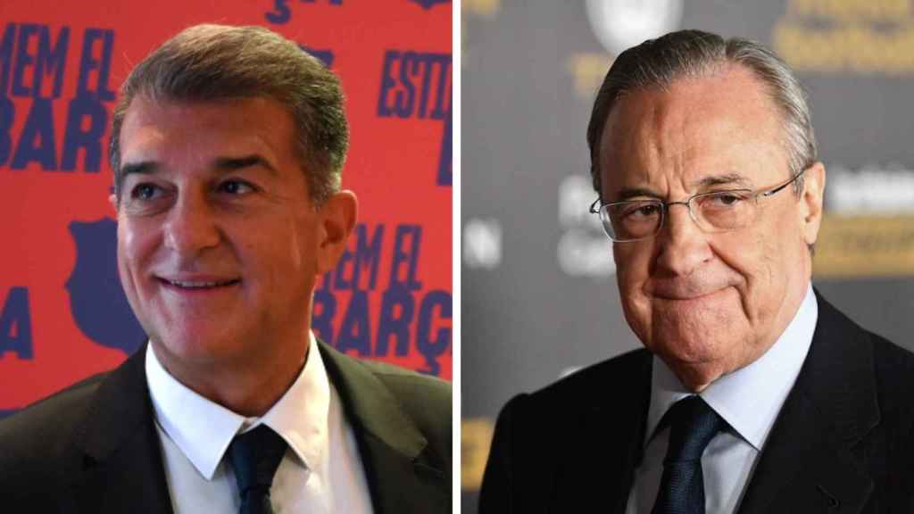 Joan Laporta y Florentino Pérez en un fotomontaje. Barça y Madrid / Culemanía