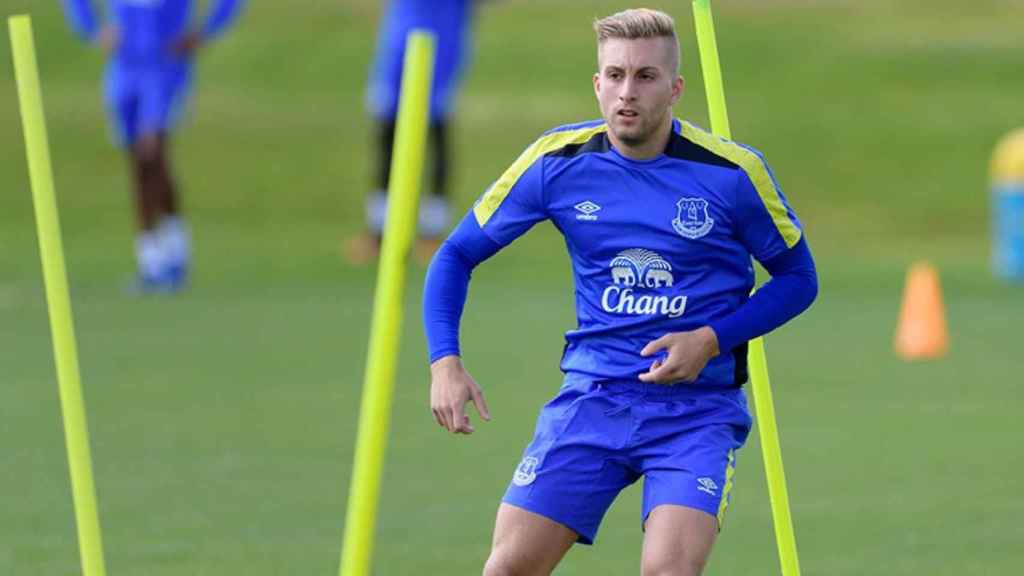 Gerard Deulofeu entrenando con el Everton de Koeman / Redes