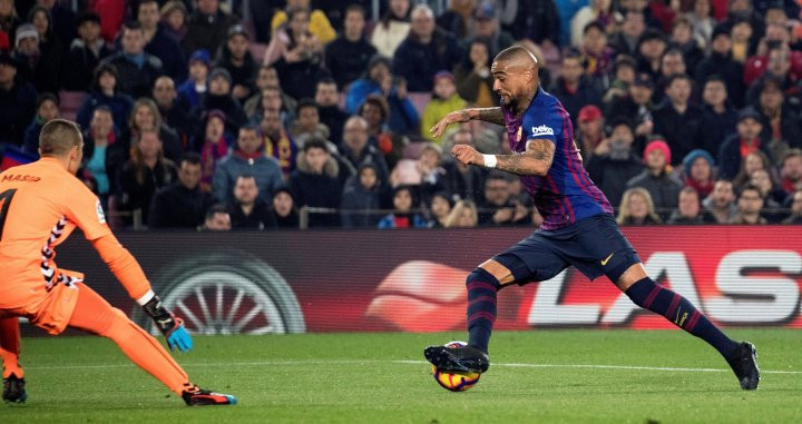 Una foto de Prince Boateng durante el partido contra el Valladolid / EFE