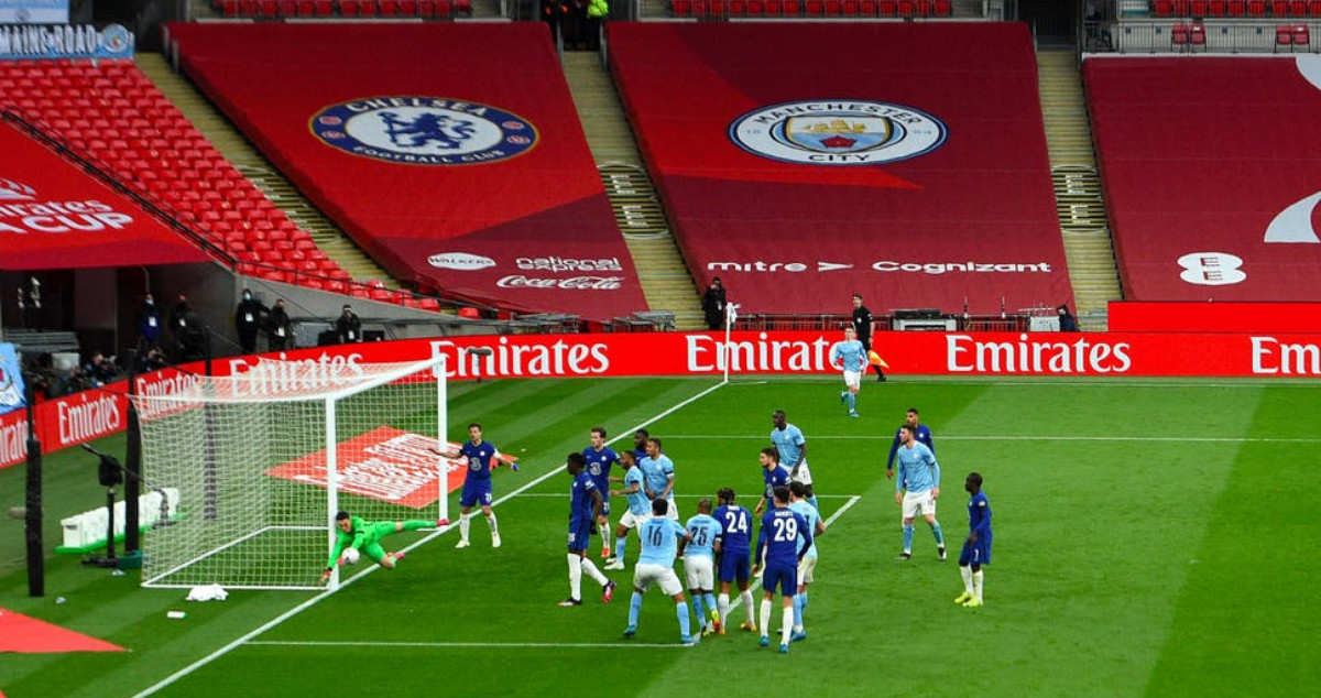 Imagen del Chelsea-City en la Carabao Cup en Wembley / Redes