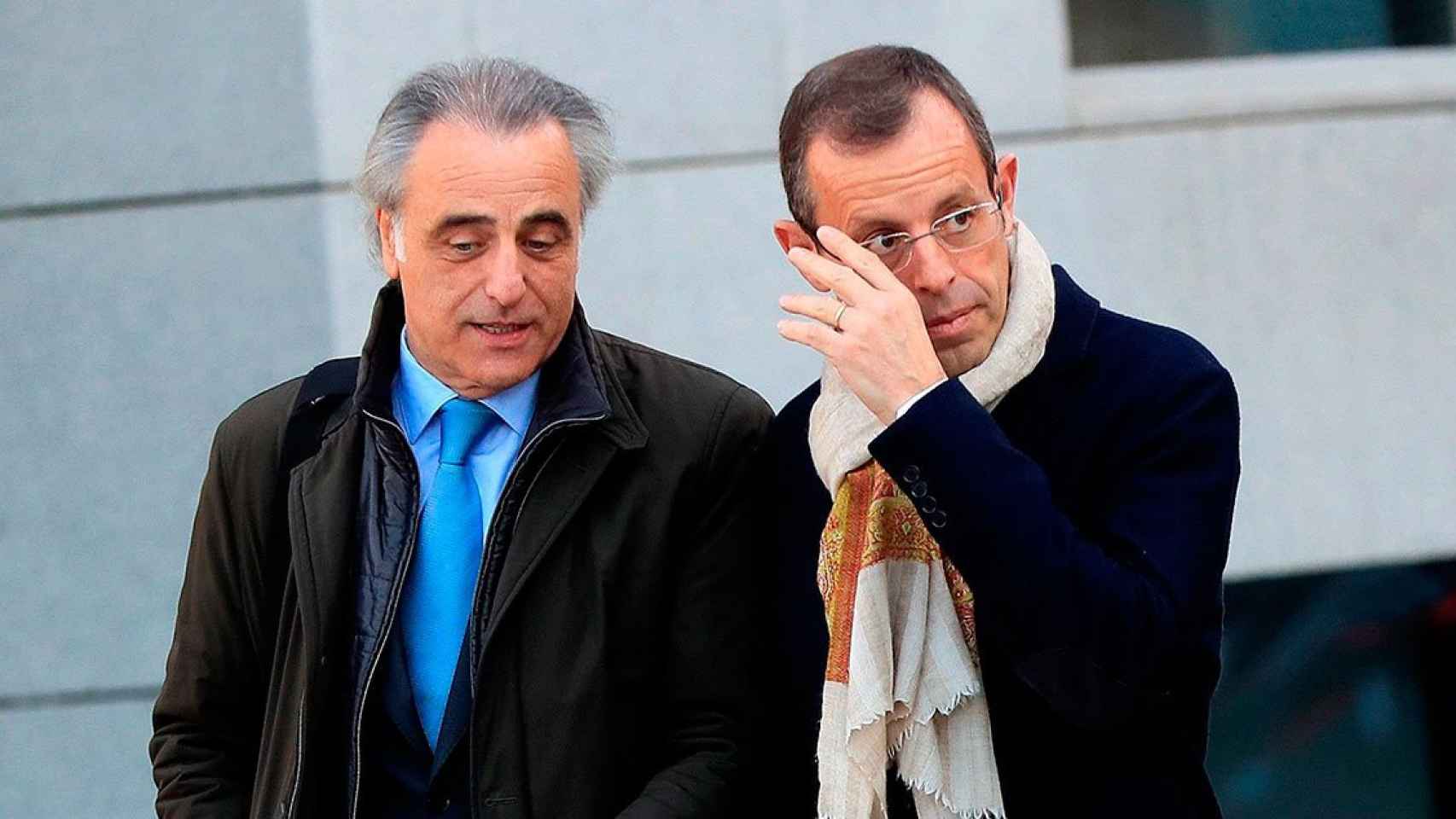 Pau Molins y Sandro Rosell pariticipan en la grabación de 'El cas Rosell' / EFE