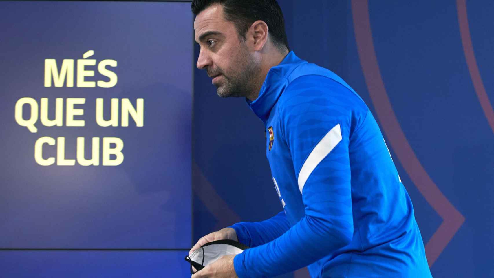 Xavi Hernández, instantes antes de la rueda de prensa previa al Barça-Athletic / EFE