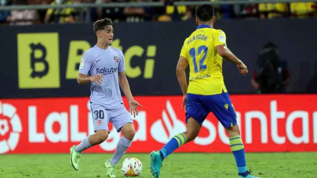 Gavi jugando contra el Cádiz / FC Barcelona