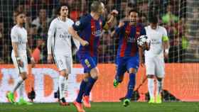 Neymar celebrando un gol de la remontada del 6-1 / EFE