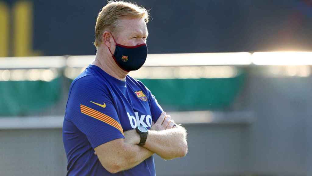 Koeman entrenando al primer equipo del Barça / FC Barcelona