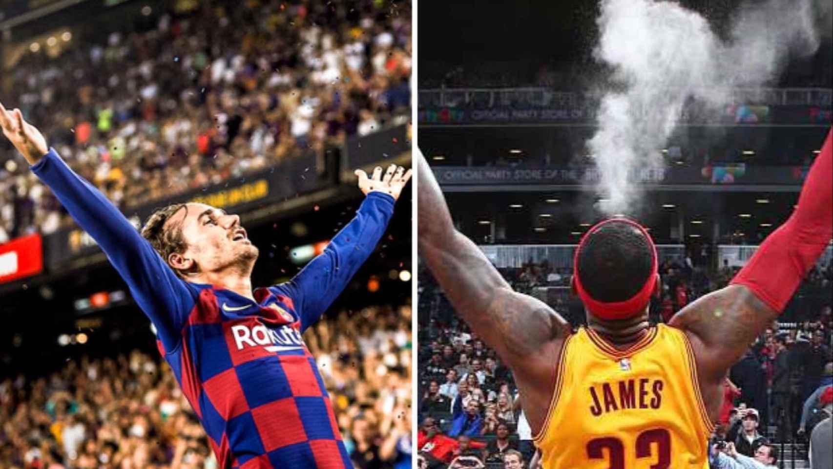 Un fotomontaje de Griezmann y Lebron / Culemanía