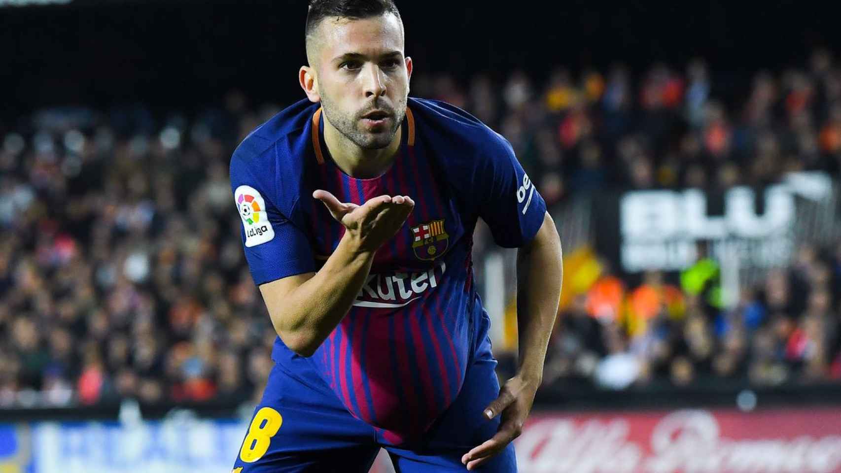 Jordi Alba, celebrando un gol con el FC Barcelona / EFE