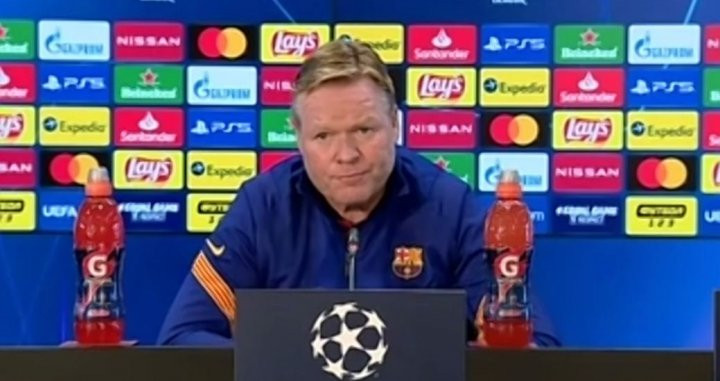 Koeman en la rueda de prensa previa al partido en Kiev / FC BARCELONA