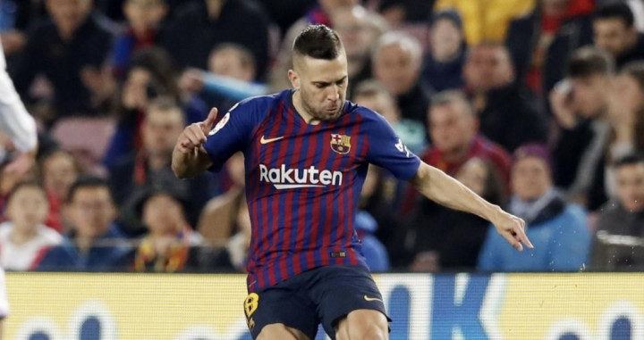 Una foto de Jordi Alba durante el partido ante el Valladolid / FCB