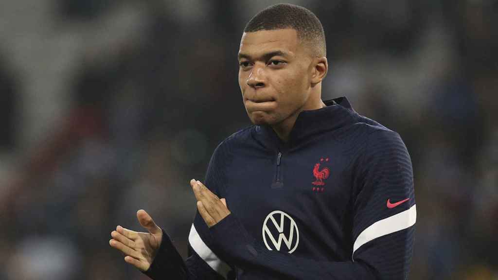 Kylian Mbappé, en un entrenamiento con la selección francesa / EFE