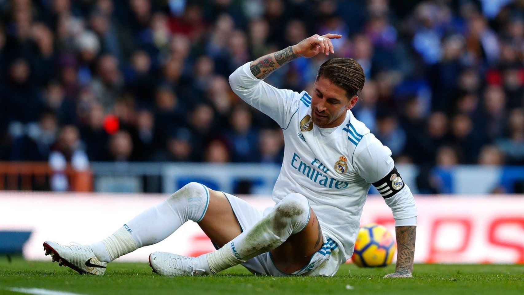 Sergio Ramos se lamenta en un partido del Real Madrid | EFE