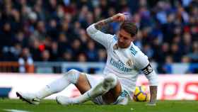 Sergio Ramos se lamenta en un partido del Real Madrid | EFE