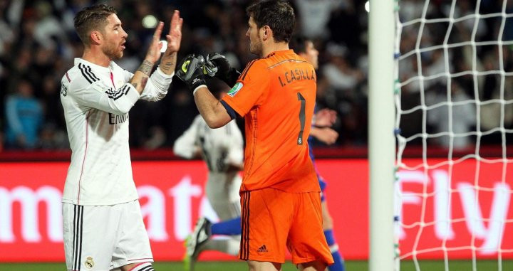 Iker Casillas y Sergio Ramos durante un partido con el Real Madrid /REDES