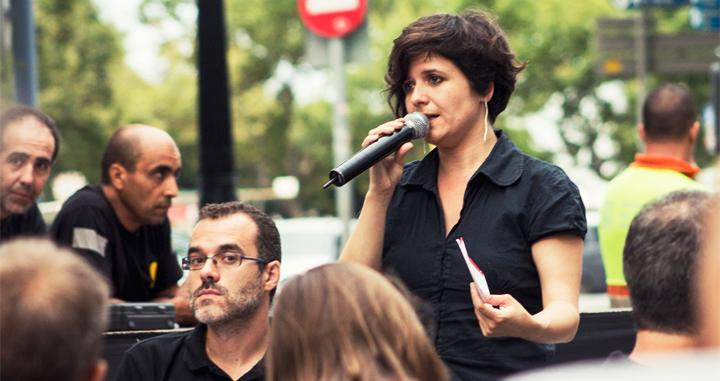 Gala Pin, exconcejal de Ciutat Vella y Participación, en un acto de Barcelona en Comú / CG