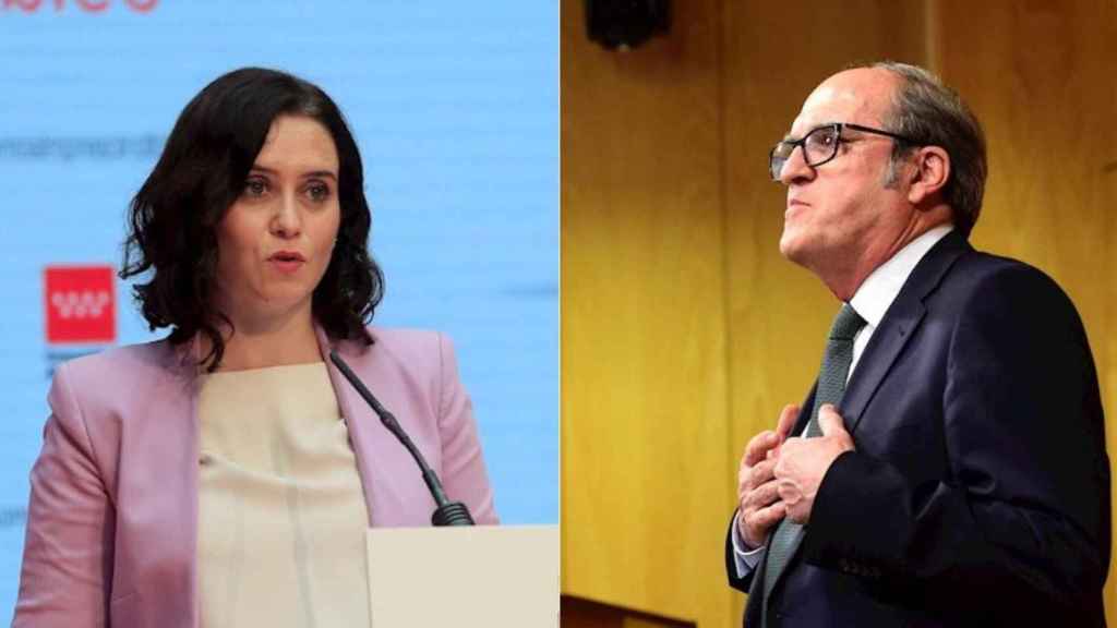 La presidenta de la Comunidad de Madrid, Isabel Díaz Ayuso, y el líder del PSOE en la Asamblea de Madrid, Ángel Gabilondo / EFE