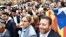 Imagen del acoso a Ciudadanos por parte de independentistas en Vic (Barcelona) / CG