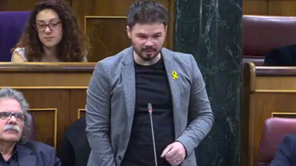 Gabriel Rufián, diputado de ERC, antes de ser expulsado del Congreso de Diputados por insultar a Josep Borrell / CG