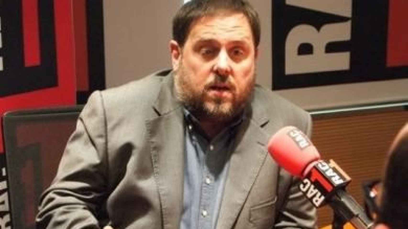 El presidente de ERC, Oriol Junqueras, en una entrevista en Rac1