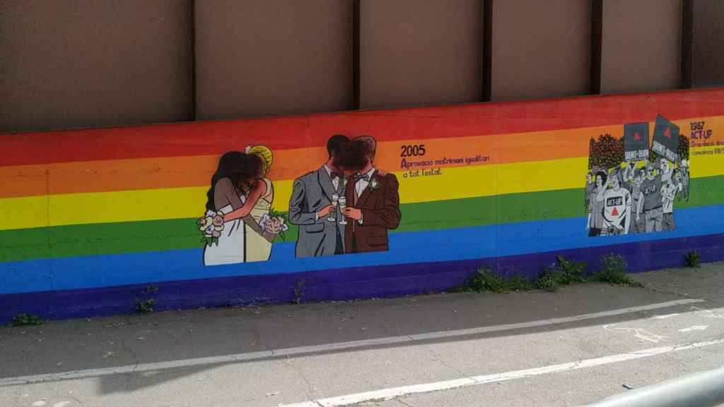 Nuevo ataque contra el mural LGTBI de Ripollet