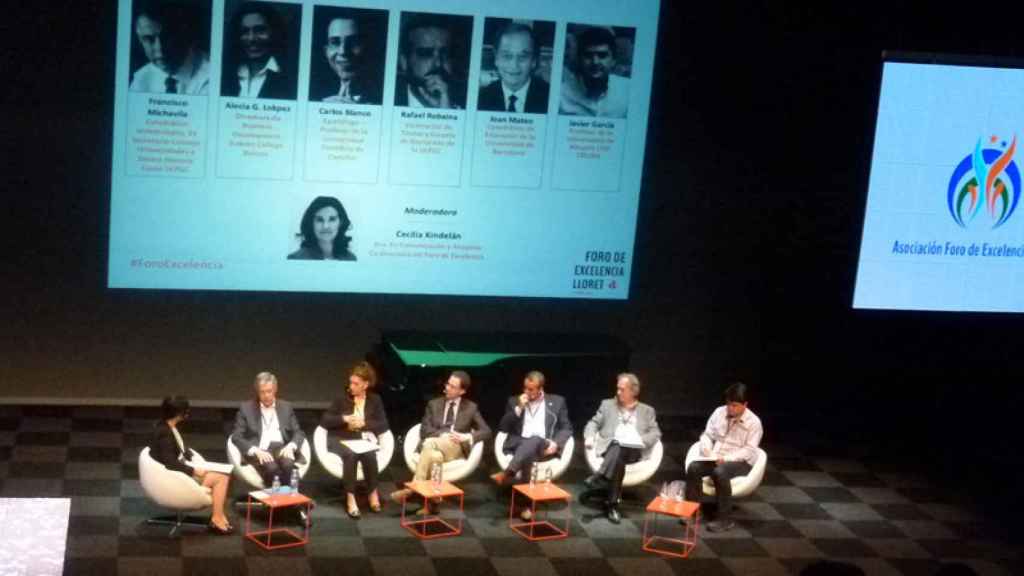 Los ponentes de la mesa redonda 'Educación, talento e innovación', en el II Foro de Excelencia Lloret.