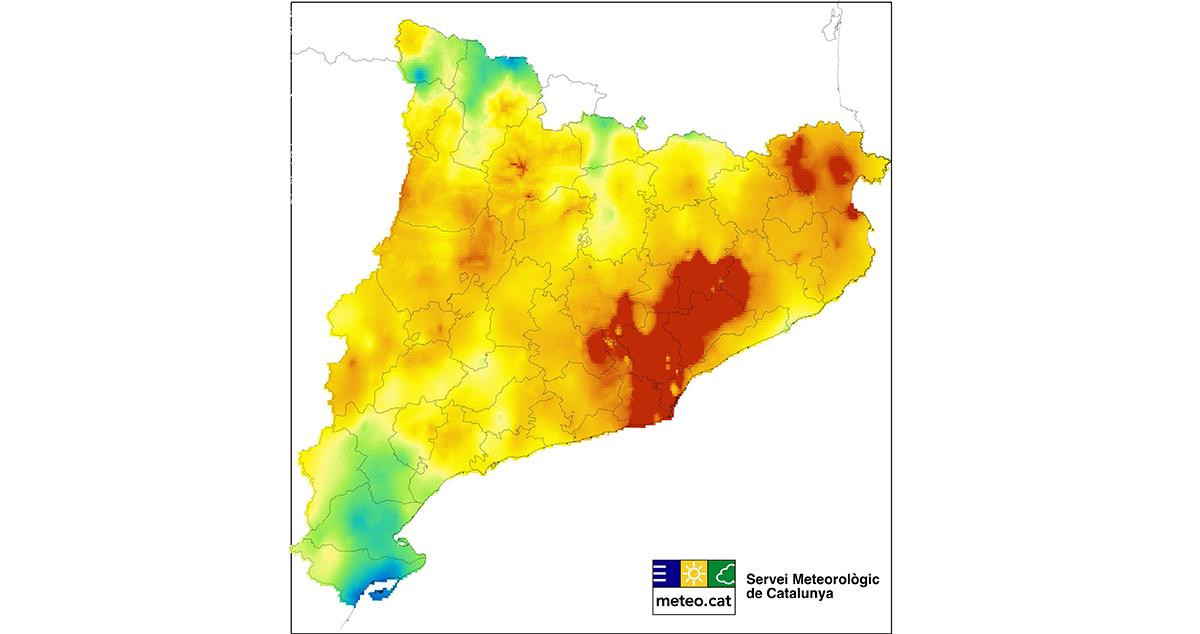Registro anual de lluvias en Cataluña hasta el 31 de enero de 2022 / METEOCAT