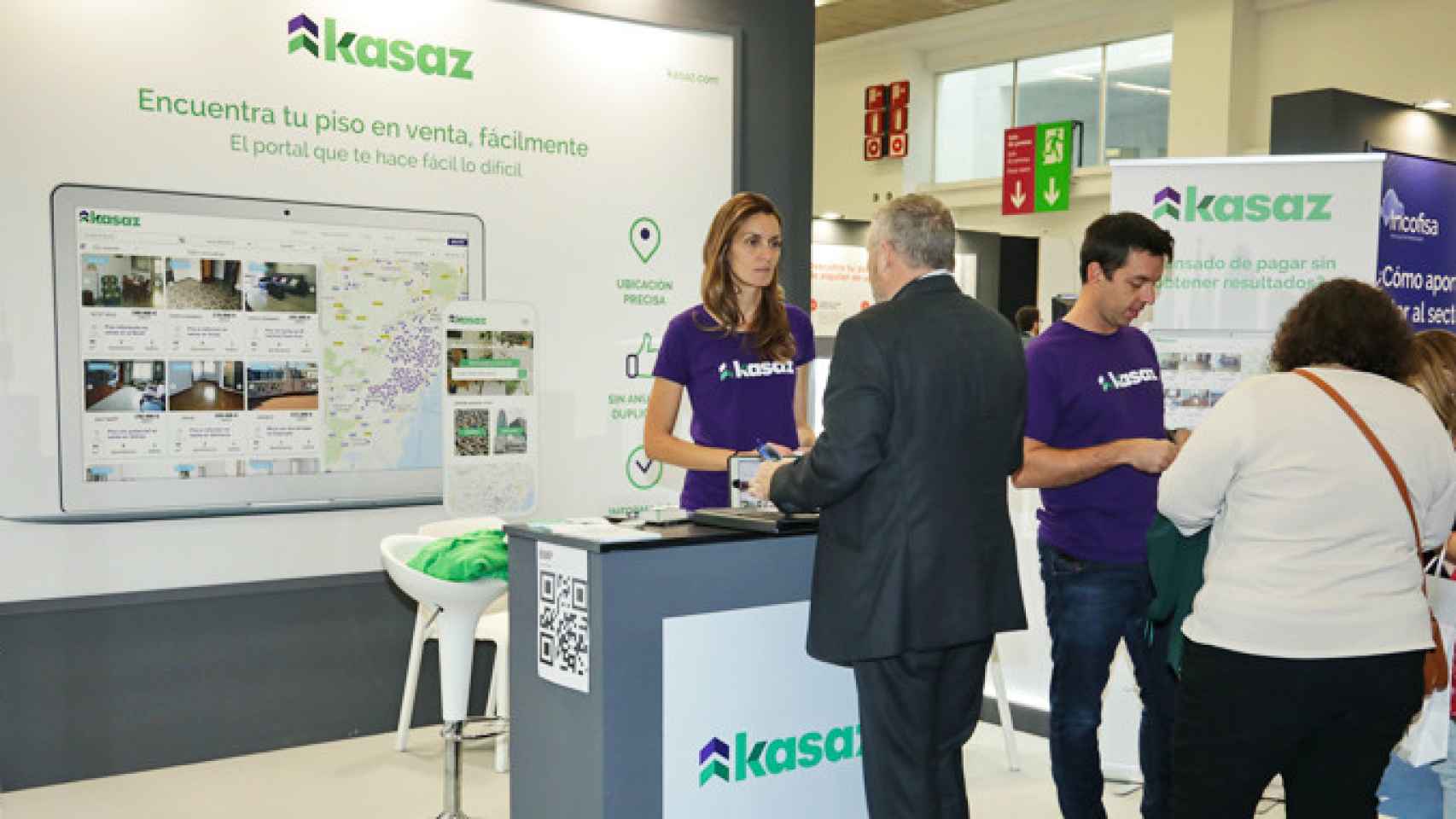 Imagen de un estand de la 'start up' con sede en Barcelona Kasaz / CG