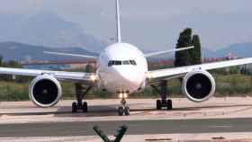 Una aeronave de Singapore Airlines en el aeropuerto del Prat de Barcelona.