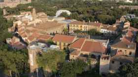 Imagen aérea del Poble Espanyol de Barcelona