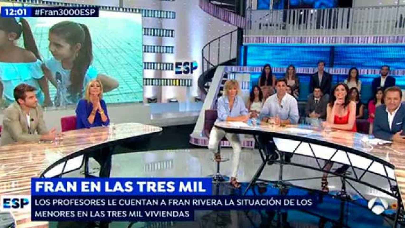 El plató de Espejo Público en conexión con Francisco Rivera / CG