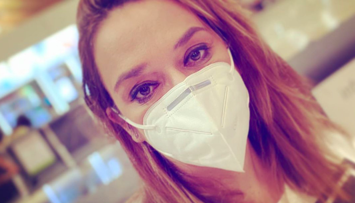 Toñi Moreno en una imagen de sus redes sociales con mascarilla / INSTAGRAM