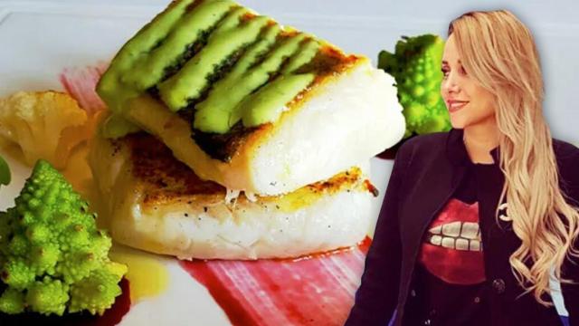 Marité Matus con uno de los platos de Casa Fuster / FOTOMONTAJE DE CULEMANÍA