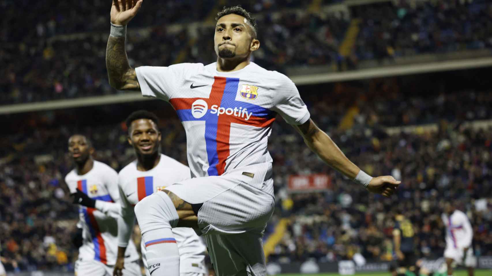 Raphinha, celebrando el gol marcado contra el Intercity en Copa del Rey / EFE