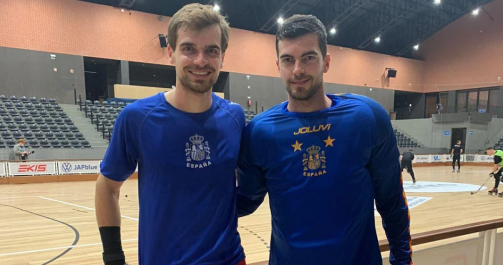 Los hermanos Grau, durante una convocatoria con la selección española / RFEP