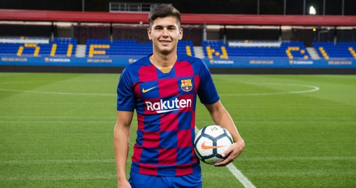 Santiago Ramos, en su presentación con el Barça | EFE