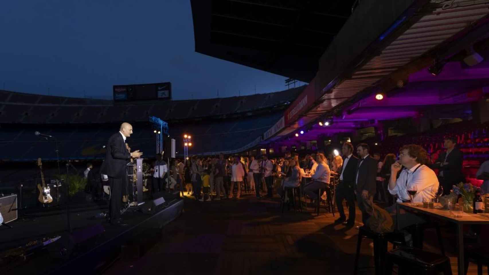 Jordi Moix en el acto de agradecimiento del Barça con las empresas que participaron en los programas de Hospitalidad VIP / FCB