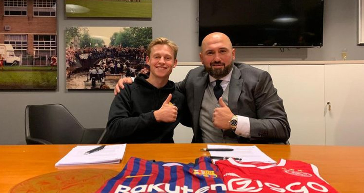 Frenkie de Jong y su agente, Ali Dursun, en una imagen de archivo / Redes