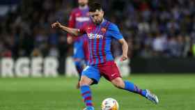 Jordi Alba, en una acción del partido entre la Real Sociedad y el FC Barcelona / FCB