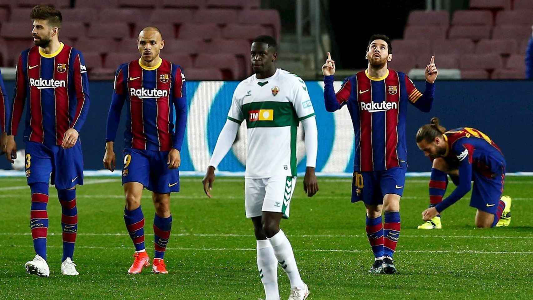 Messi celebra un gol contra el Elche / EFE