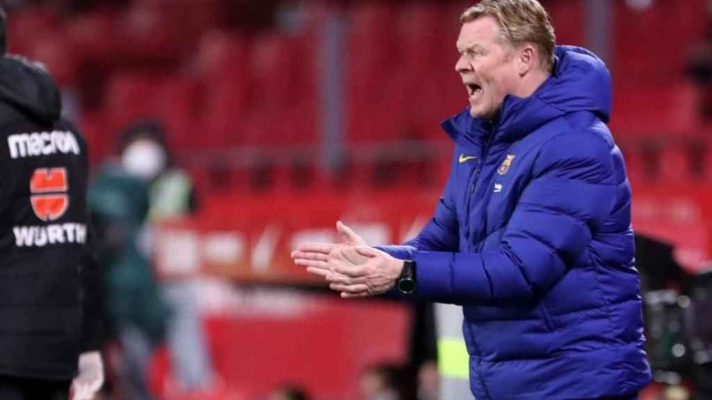 Ronald Koeman en las semifinales de la Copa del Rey contra el Sevilla / FCB