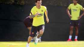 Leo Messi entrenando con el Barça / FC Barcelona