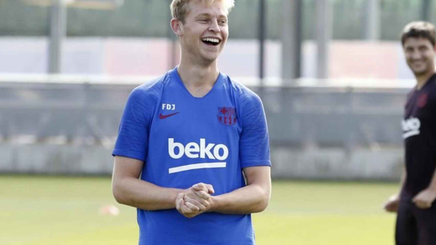 Una foto de Frenkie de Jong durante un entrenamiento del Barça / FCB